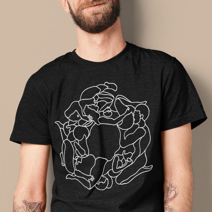 tme sharing is caring multiple lovers tshirt black 1