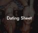 Dating Sheet