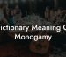 Dictionary Meaning Of Monogamy