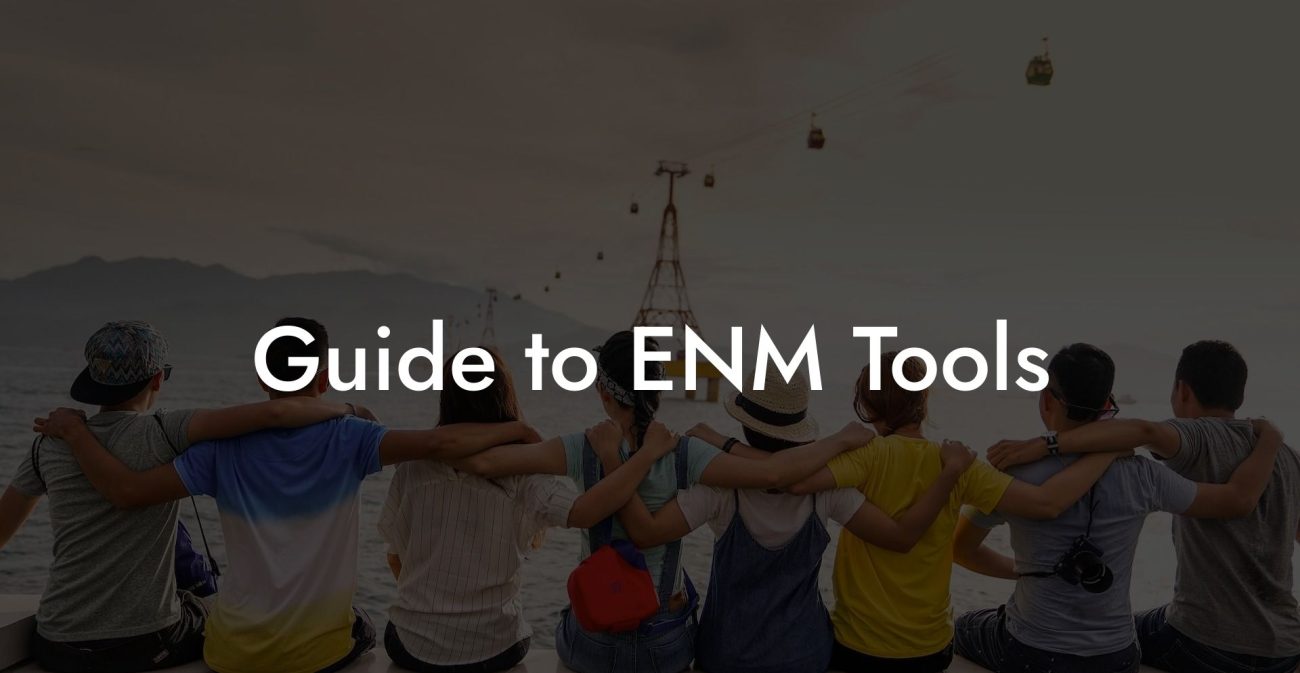 Guide to ENM Tools