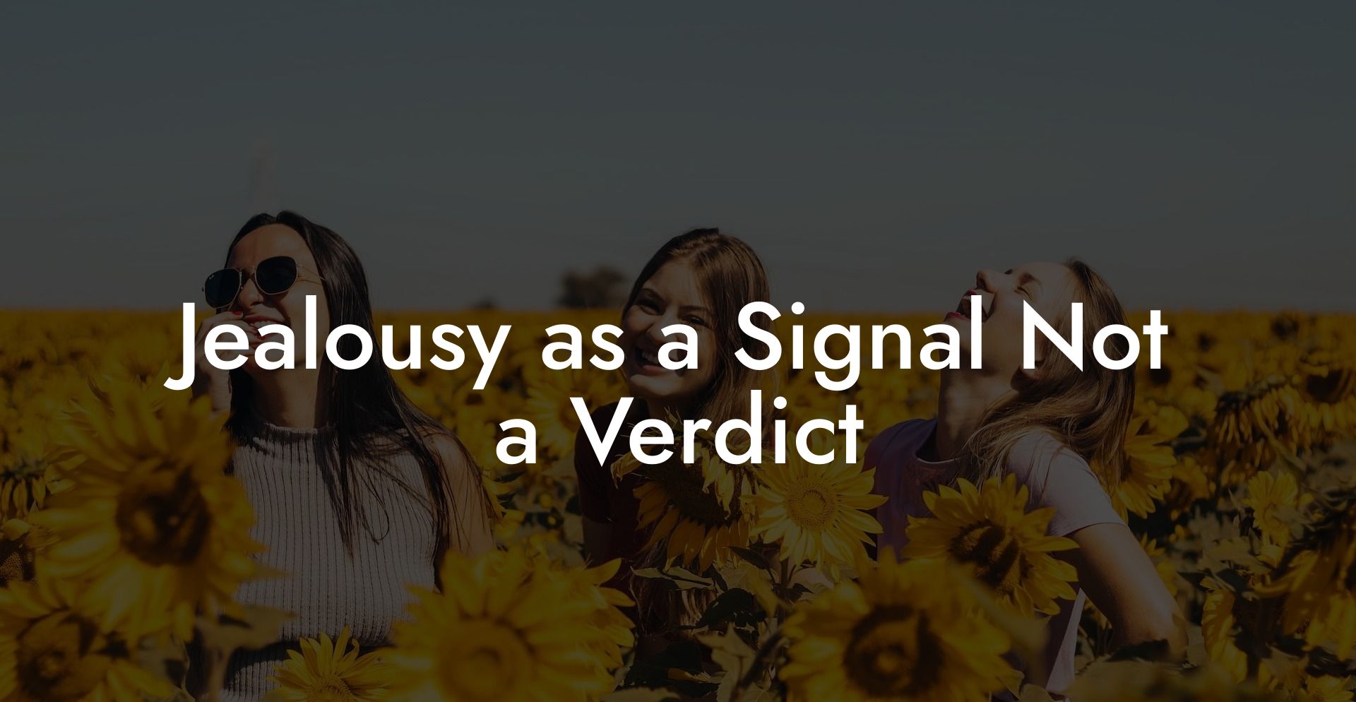 Jealousy as a Signal Not a Verdict