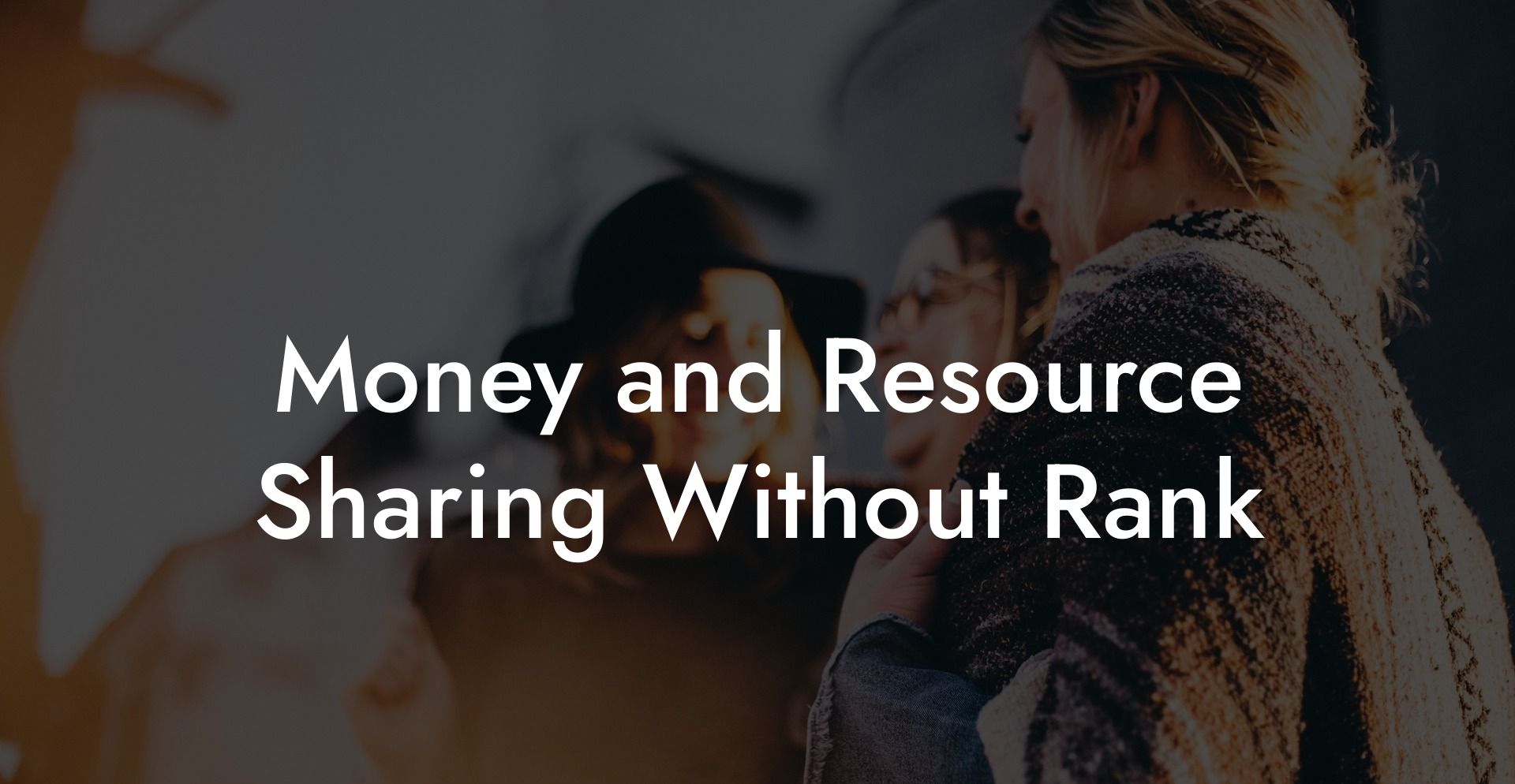 Money and Resource Sharing Without Rank