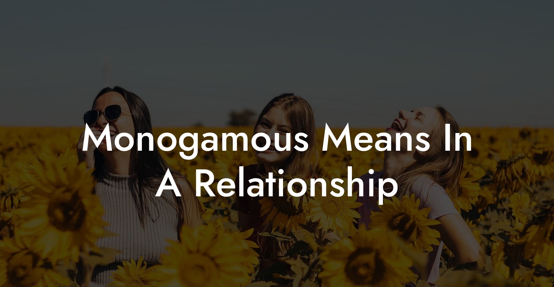 Monogamous Means In A Relationship