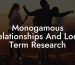 Monogamous Relationships And Long Term Research