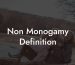 Non Monogamy Definition