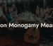 Non Monogamy Means