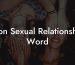 Non Sexual Relationship Word