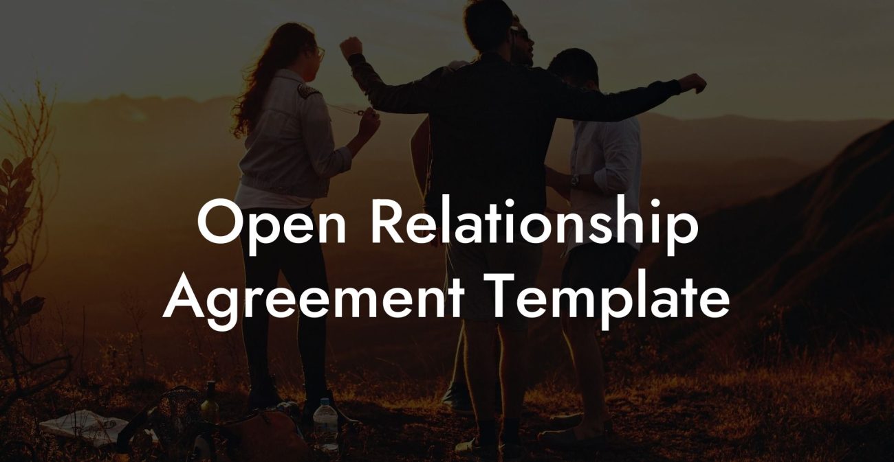 Open Relationship Agreement Template