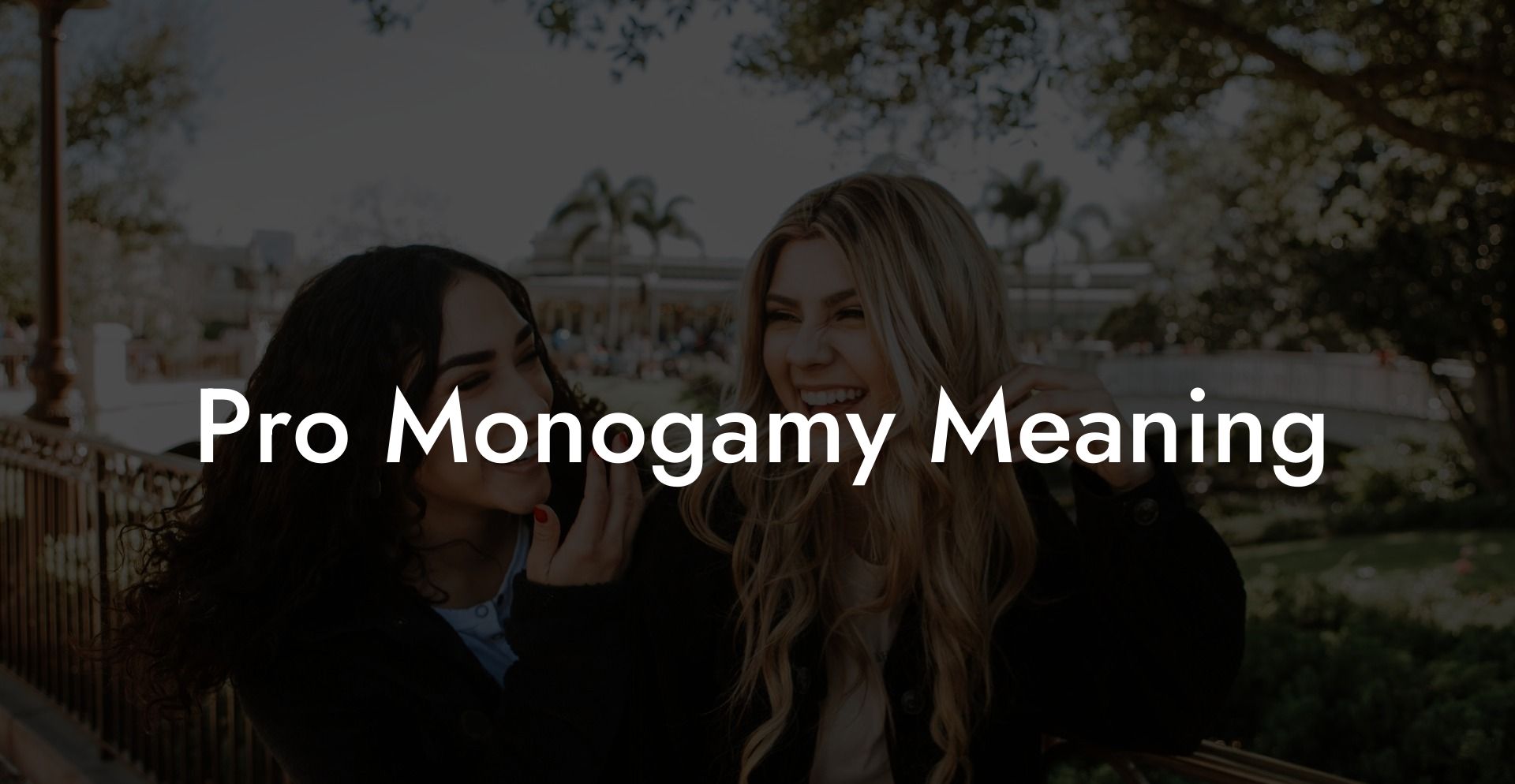 Pro Monogamy Meaning