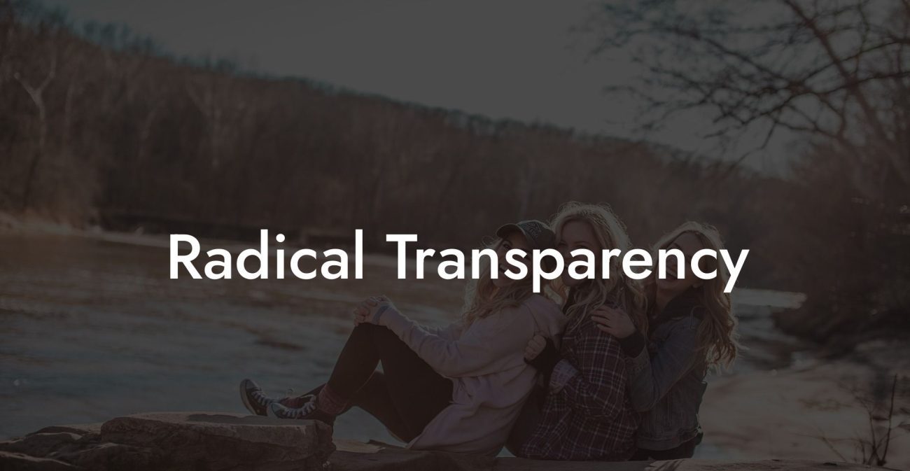 Radical Transparency