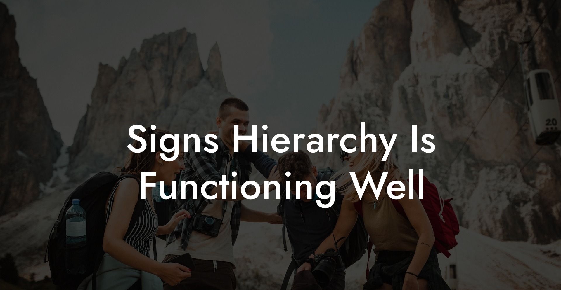 Signs Hierarchy Is Functioning Well