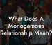 What Does A Monogamous Relationship Mean?