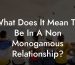 What Does It Mean To Be In A Non Monogamous Relationship?