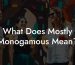 What Does Mostly Monogamous Mean?